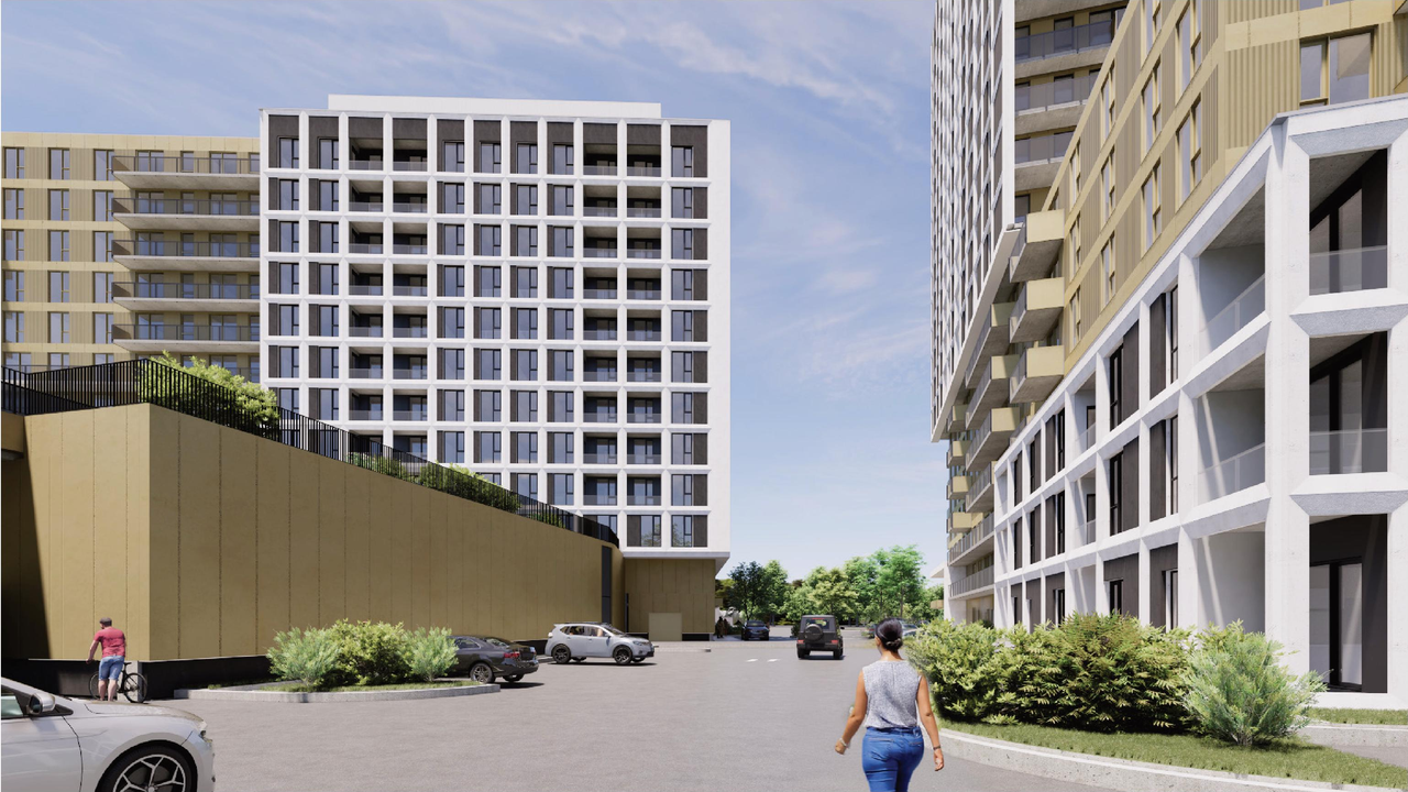 Rendering of building from page 49 of the file '2025-09-02 - Design Brief - D07-12-25-0121'