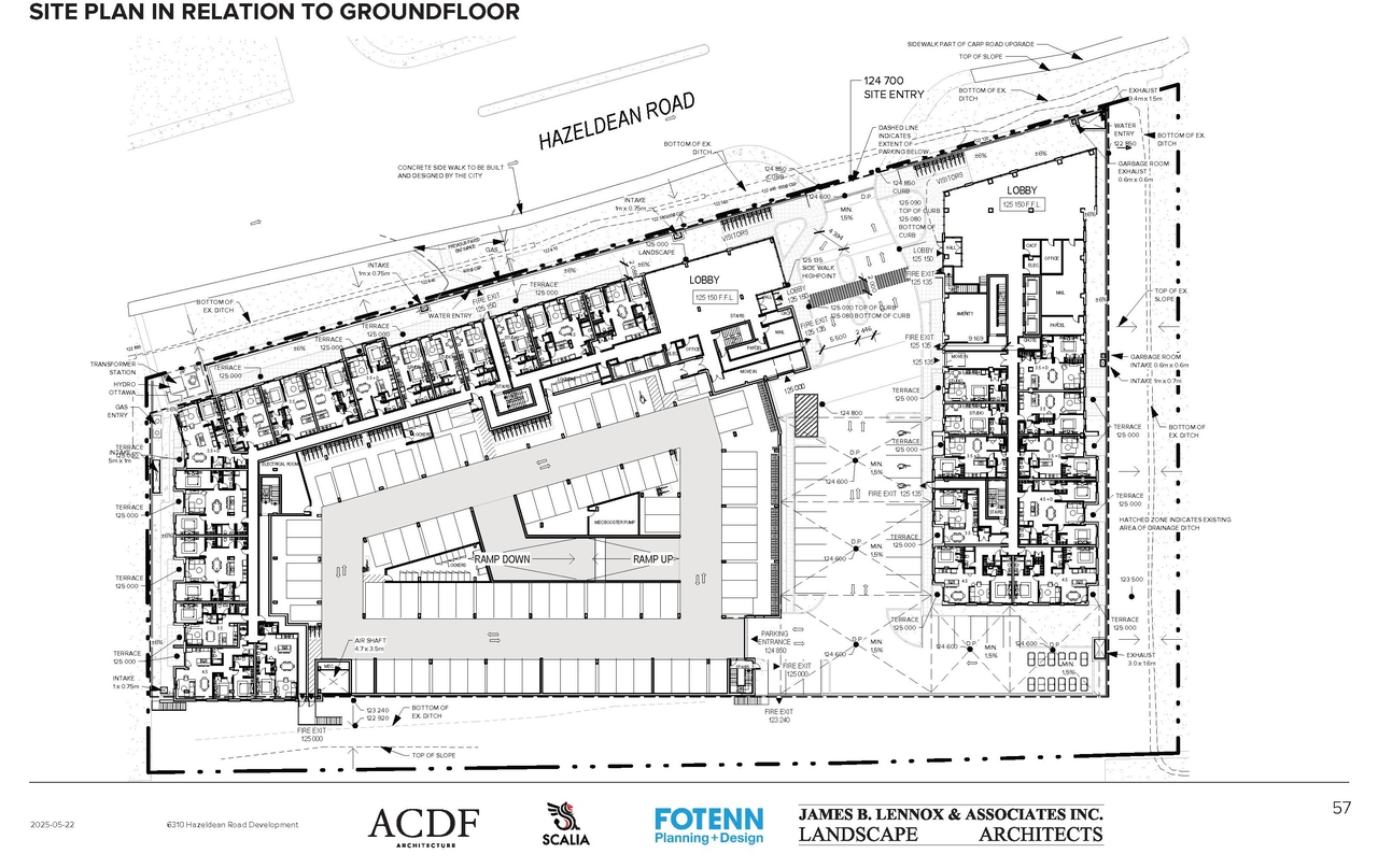 Construction site plan for project from page 57 of the file '2025-09-02 - Design Brief - D07-12-25-0121'