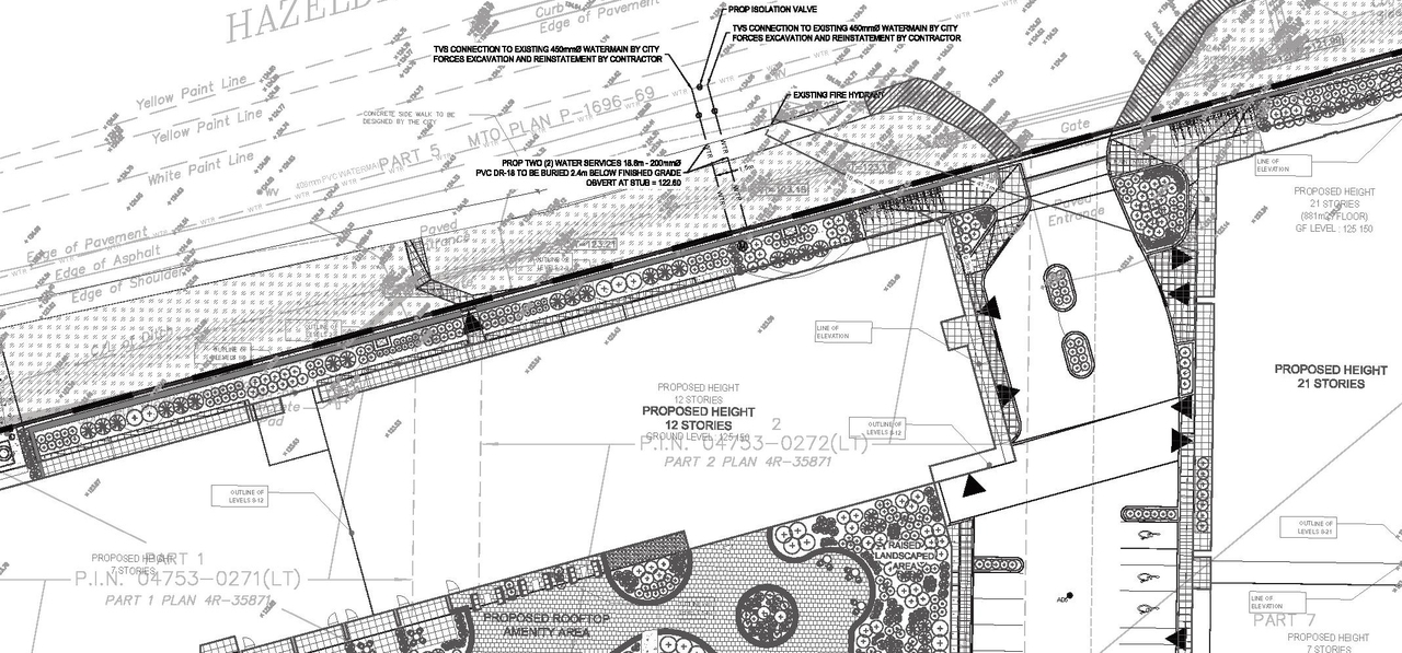 Construction site plan for project from page 79 of the file '2025-09-02 - Design Brief - D07-12-25-0121'