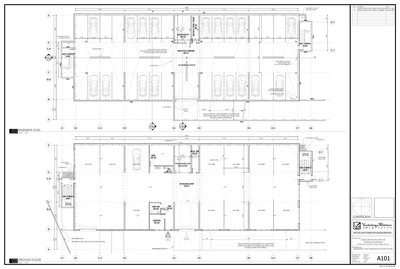 Construction site plan for project from page 2 of the file '2026-01-06 - Floor Plans and Elevations - D07-12-25-0122'