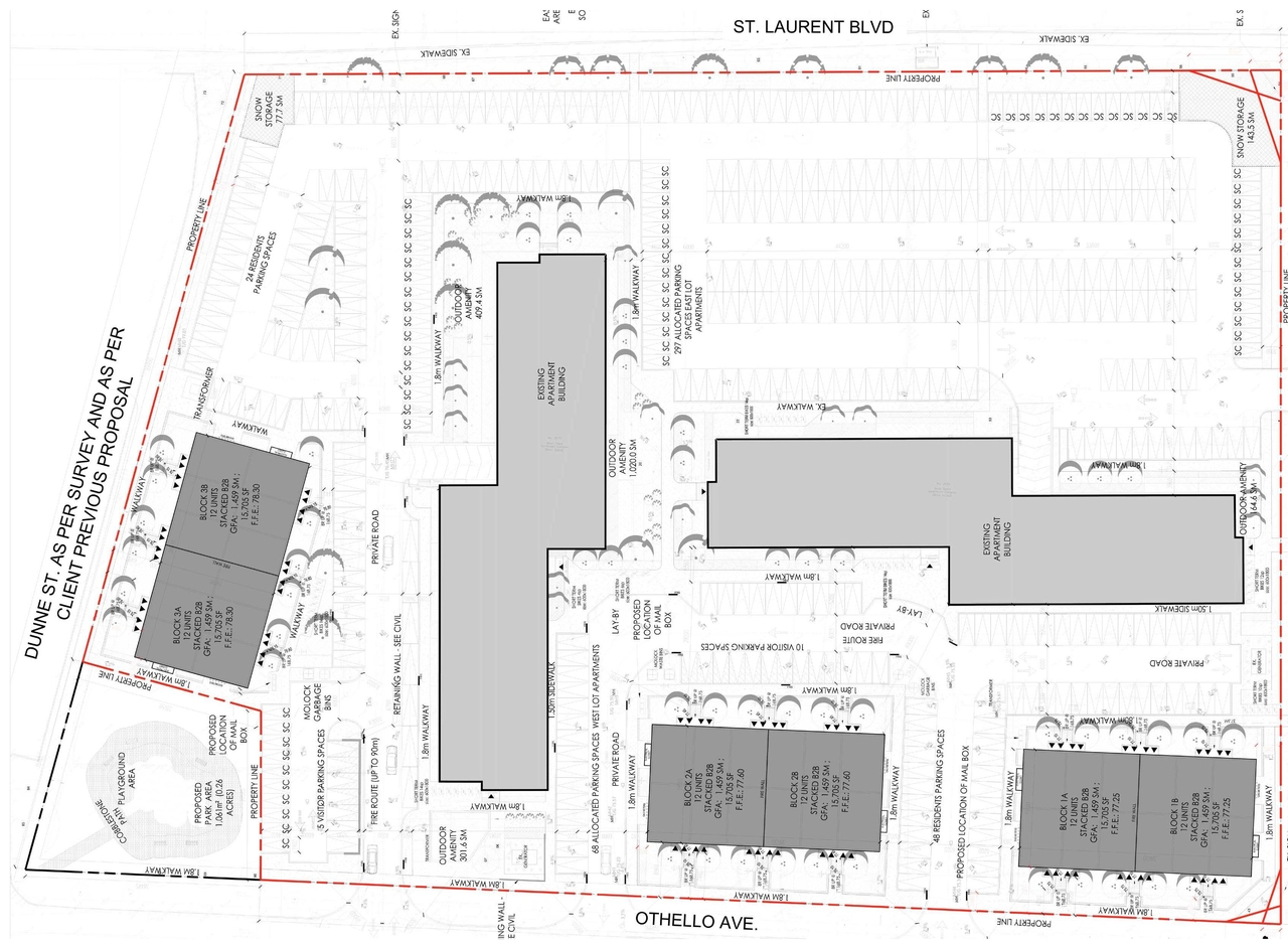 Construction site plan for project from page 19 of the file '2025-09-11 - Urban Design Brief - D07-12-25-0125'