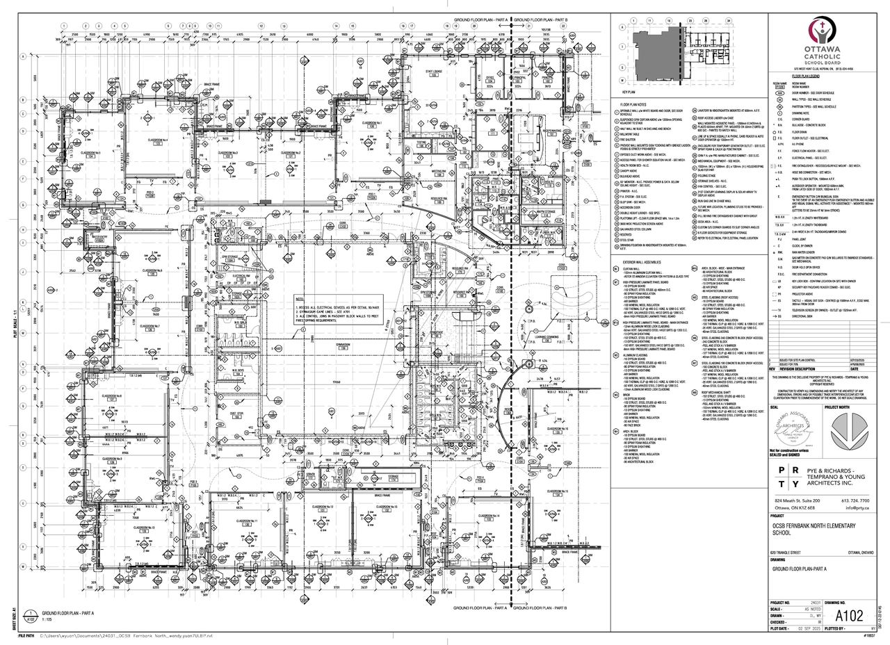 Construction site plan for project from page 1 of the file '2025-09-26 - Floor Plans - D07-12-25-0131'