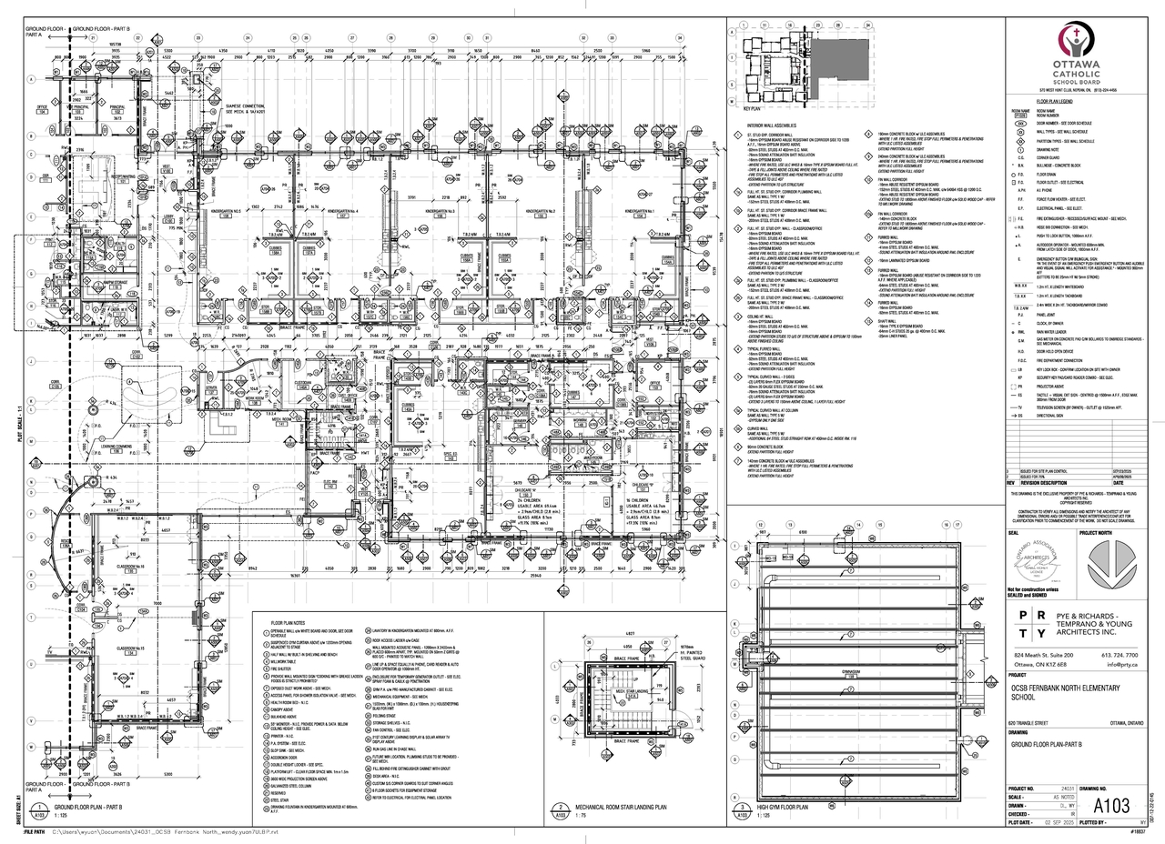 Construction site plan for project from page 2 of the file '2025-09-26 - Floor Plans - D07-12-25-0131'