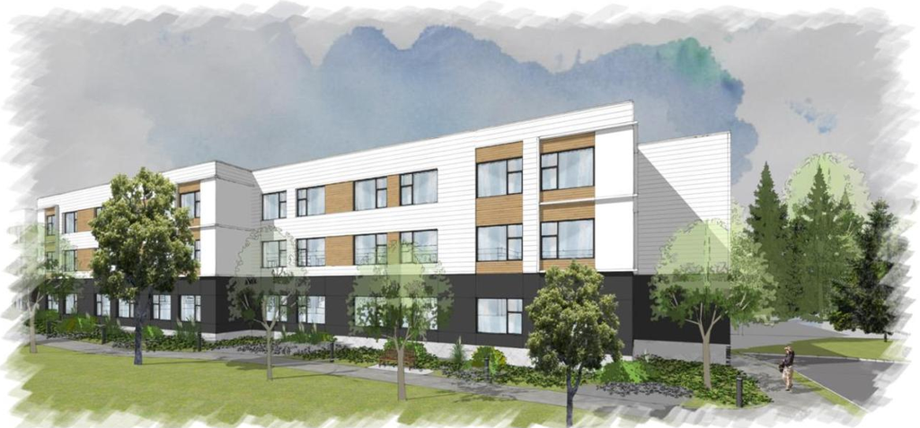 Rendering of building from page 5 of the file '2025-10-02 - Urban Design Brief - D07-12-25-0133'