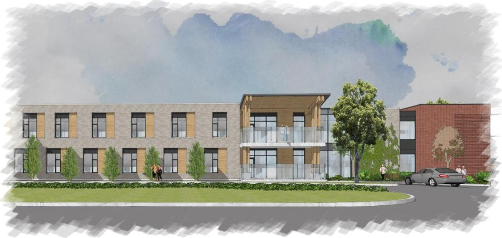 Rendering of building from page 5 of the file '2025-10-02 - Urban Design Brief - D07-12-25-0133'