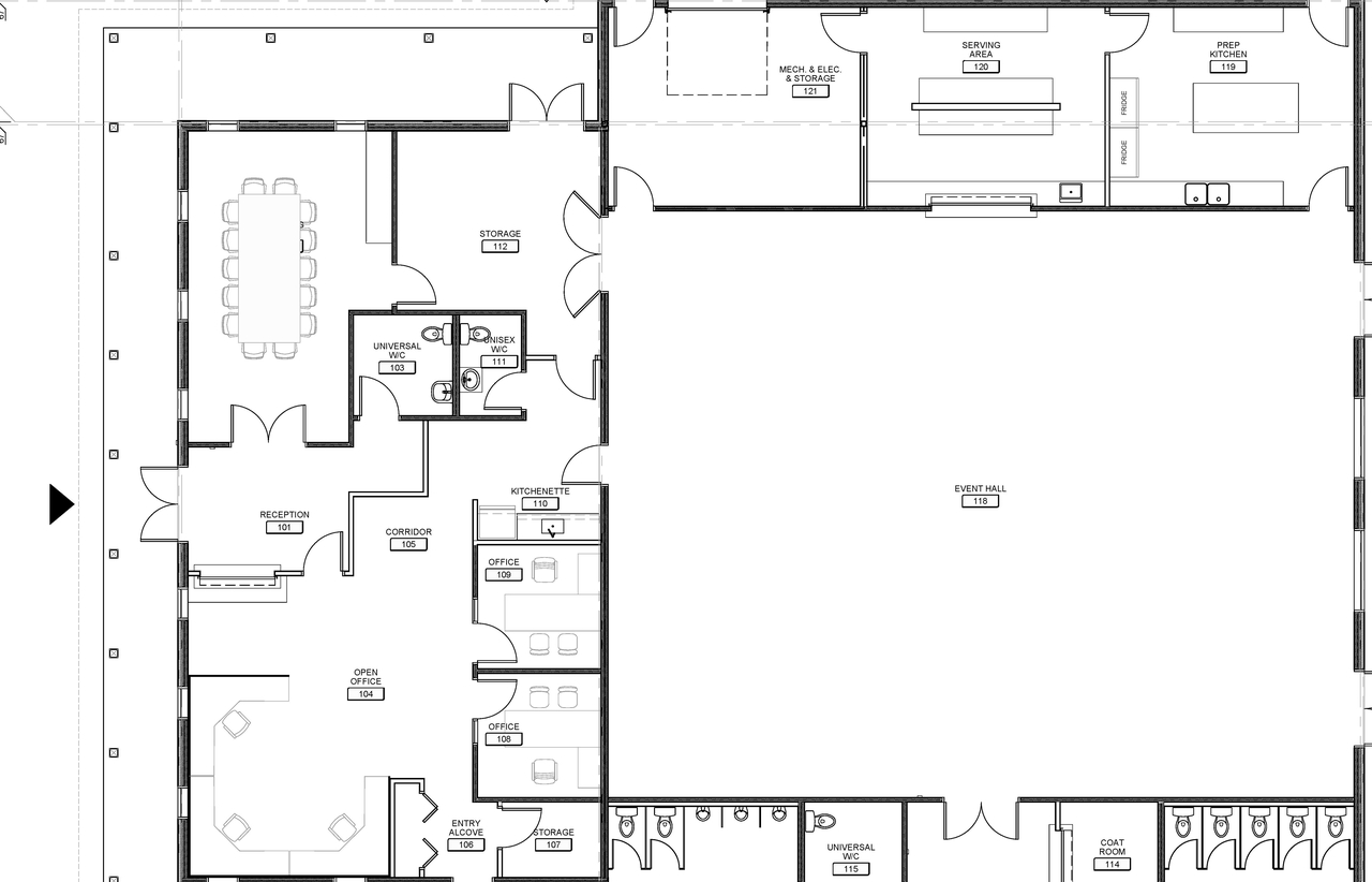 Construction site plan for project from page 1 of the file '2025-10-27 - Concept Floor Plan - D07-12-25-0140'