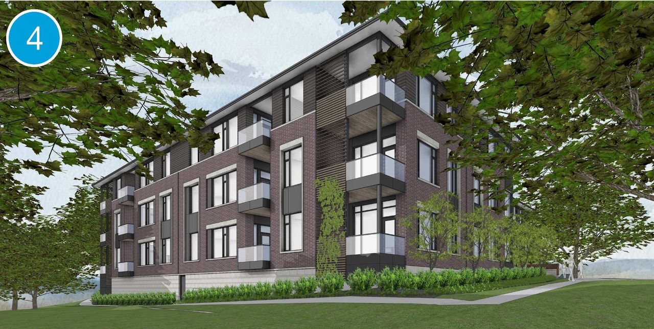 Rendering of building from page 13 of the file '2025-11-03 - Urban Design Brief - D07-12-25-0142'