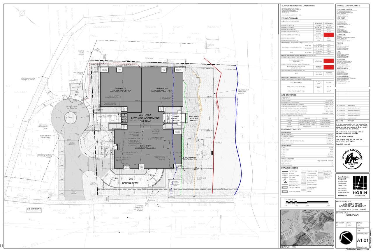 Construction site plan for project from page 24 of the file '2025-11-03 - Design Brief - D07-12-25-0142'