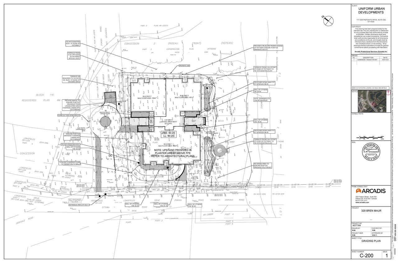 Construction site plan for project from page 67 of the file '2025-11-03 - Design Brief - D07-12-25-0142'