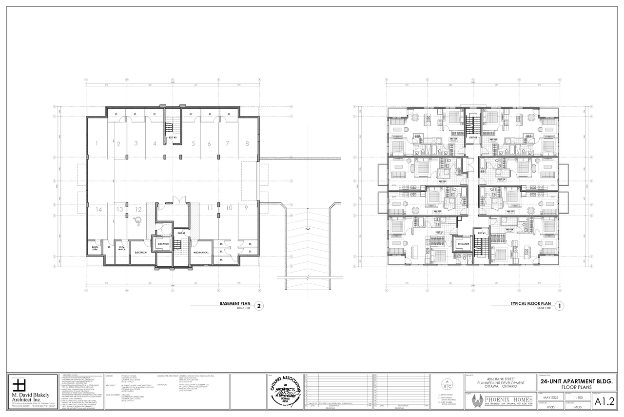 Floor plan for project from page 2 of the file '2025-11-03 - Building Elevations, Floor Plans & Streetscape - D07-12-25-0143'