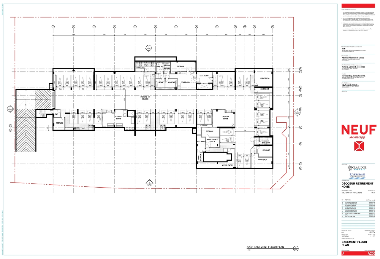 Floor plan for project from page 1 of the file '2025-11-10 - Basement Floor Plan - D07-12-25-0145'