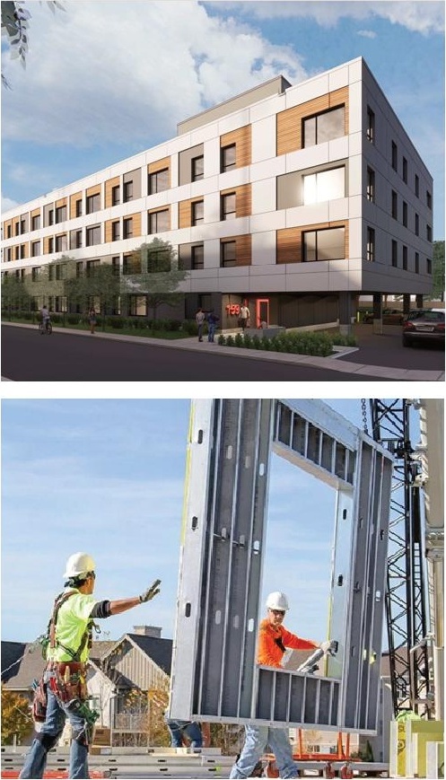 Rendering of building from page 5 of the file '2025-11-26 - Design Brief - D07-12-25-0149'