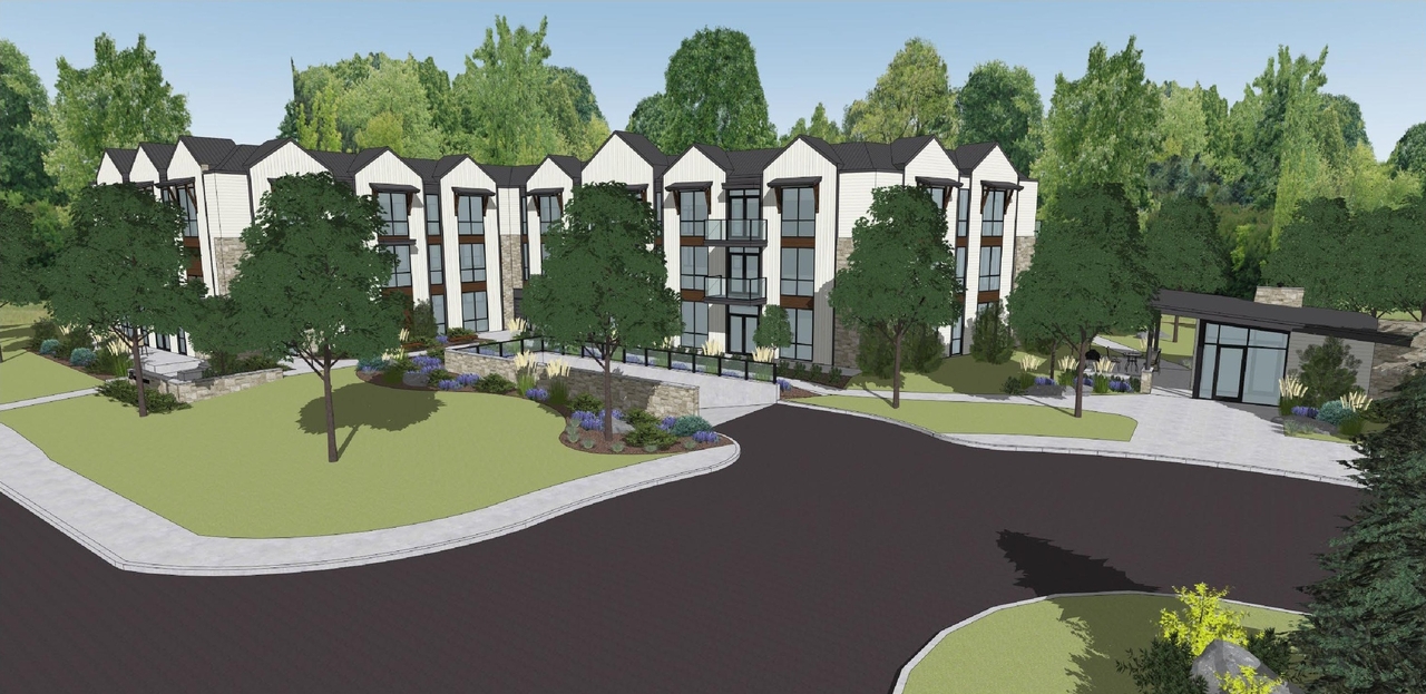 Rendering of building from page 14 of the file '2025-11-26 - Urban Design Brief - D07-12-25-0155'