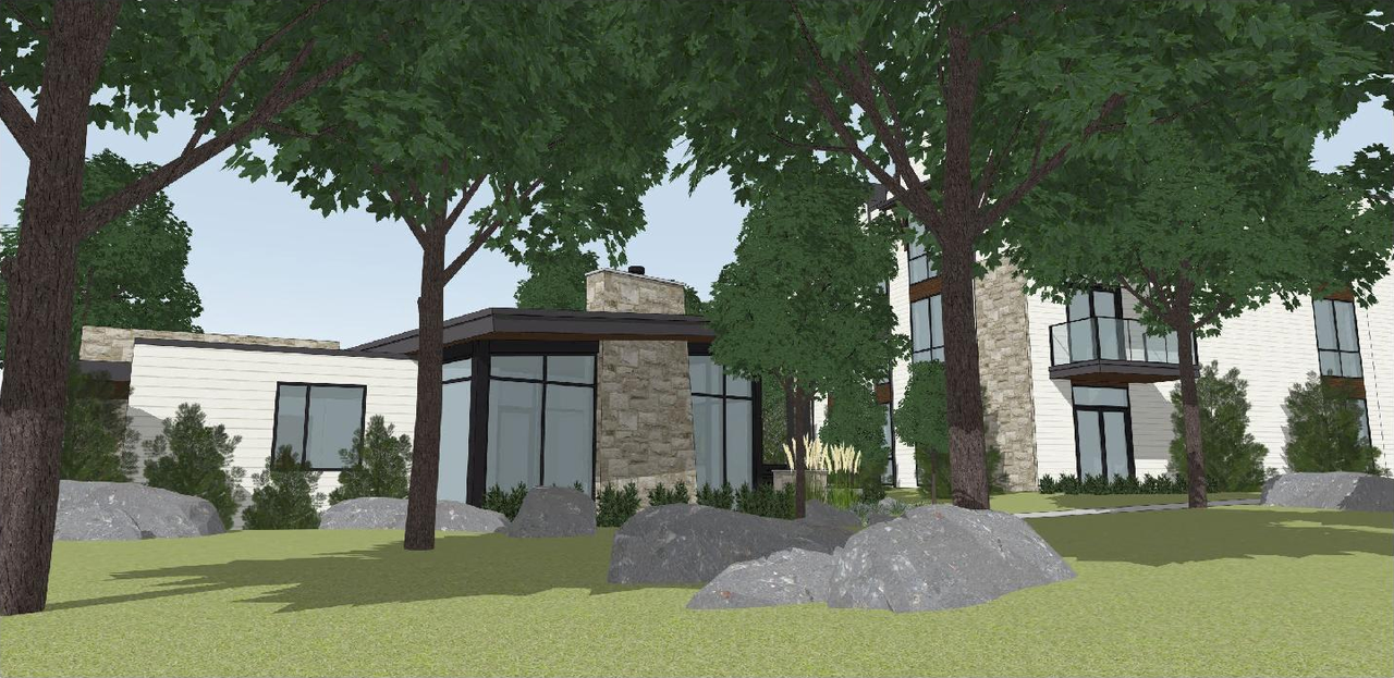 Rendering of building from page 14 of the file '2025-11-26 - Urban Design Brief - D07-12-25-0155'