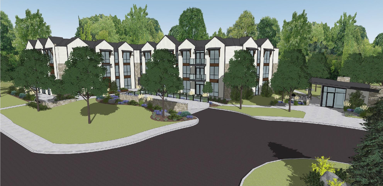 Rendering of building from page 14 of the file '2025-11-26 - Urban Design Brief - D07-12-25-0155'