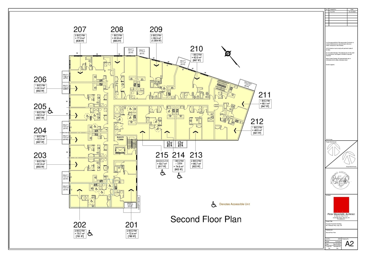 Floor plan for project from page 20 of the file '2025-11-26 - Urban Design Brief - D07-12-25-0155'