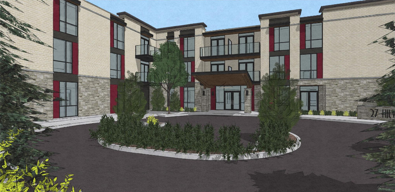 Rendering of building from page 7 of the file '2025-11-26 - Urban Design Brief - D07-12-25-0155'