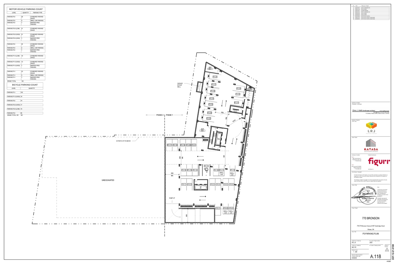 Construction site plan for project from page 1 of the file '2025-12-08 - Parking and Floor Plans - D07-12-25-0162'