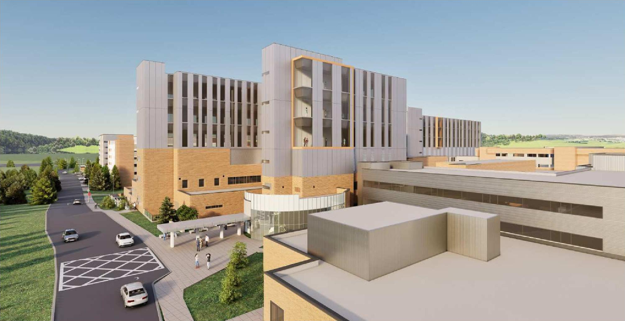 Rendering of building from page 19 of the file '2025-12-09 - Urban Design Brief - D07-12-25-0163'