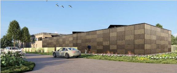 Rendering of building from page 6 of the file '2025-12-16 - Urban Design Brief - D07-12-25-0168'