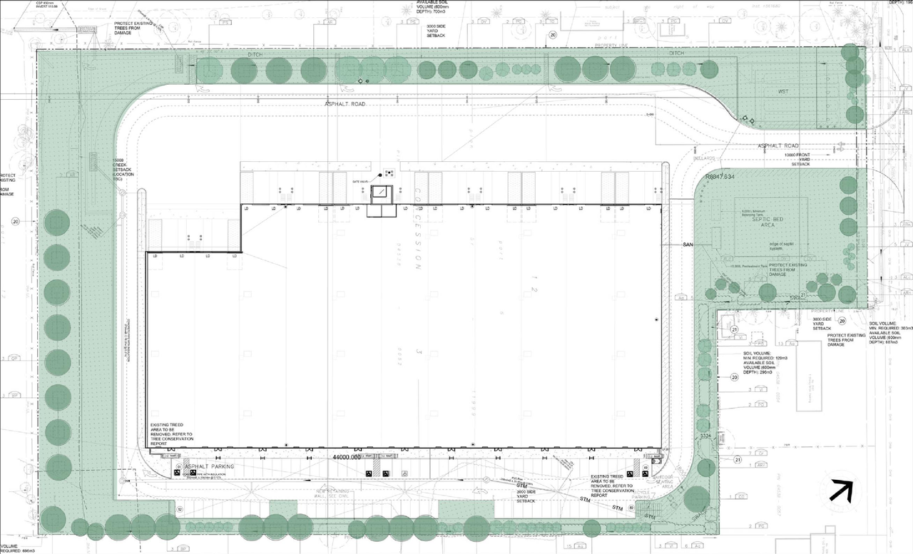 Construction site plan for project from page 14 of the file '2026-09-17 - Urban Design Brief - D07-12-25-0178'