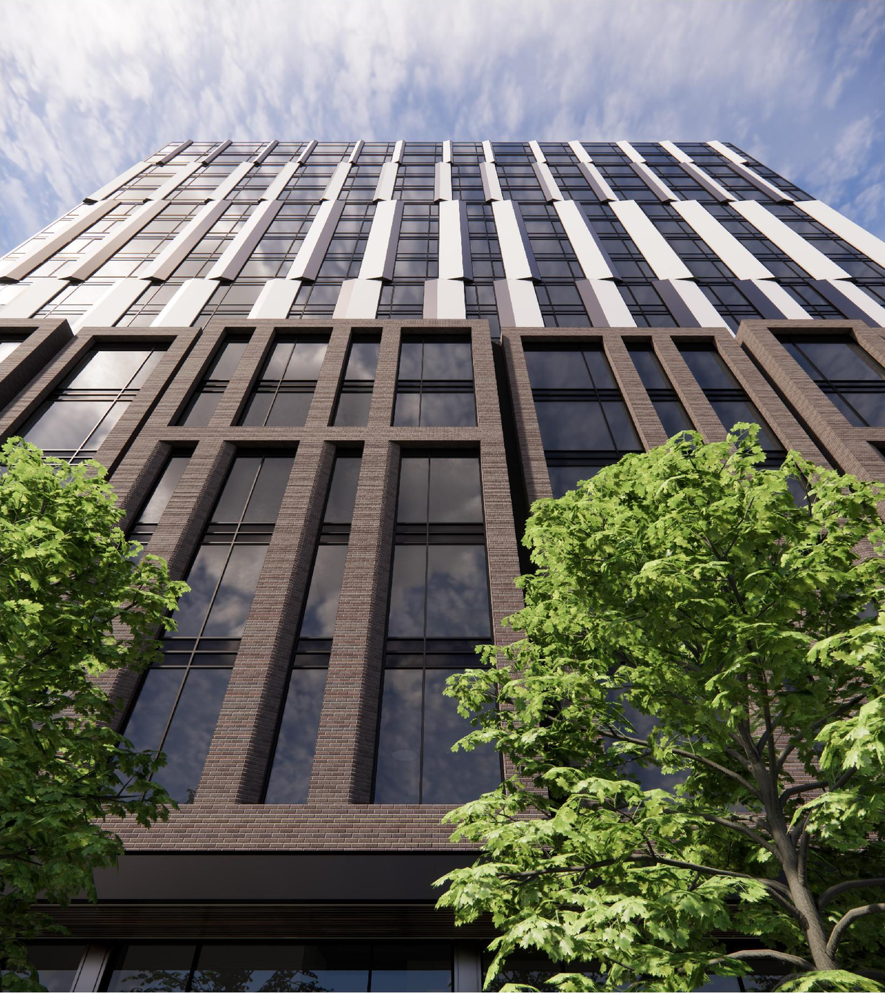 Rendering of building from page 15 of the file '2026-02-05 - Urban Design Brief - D07-12-26-0009'