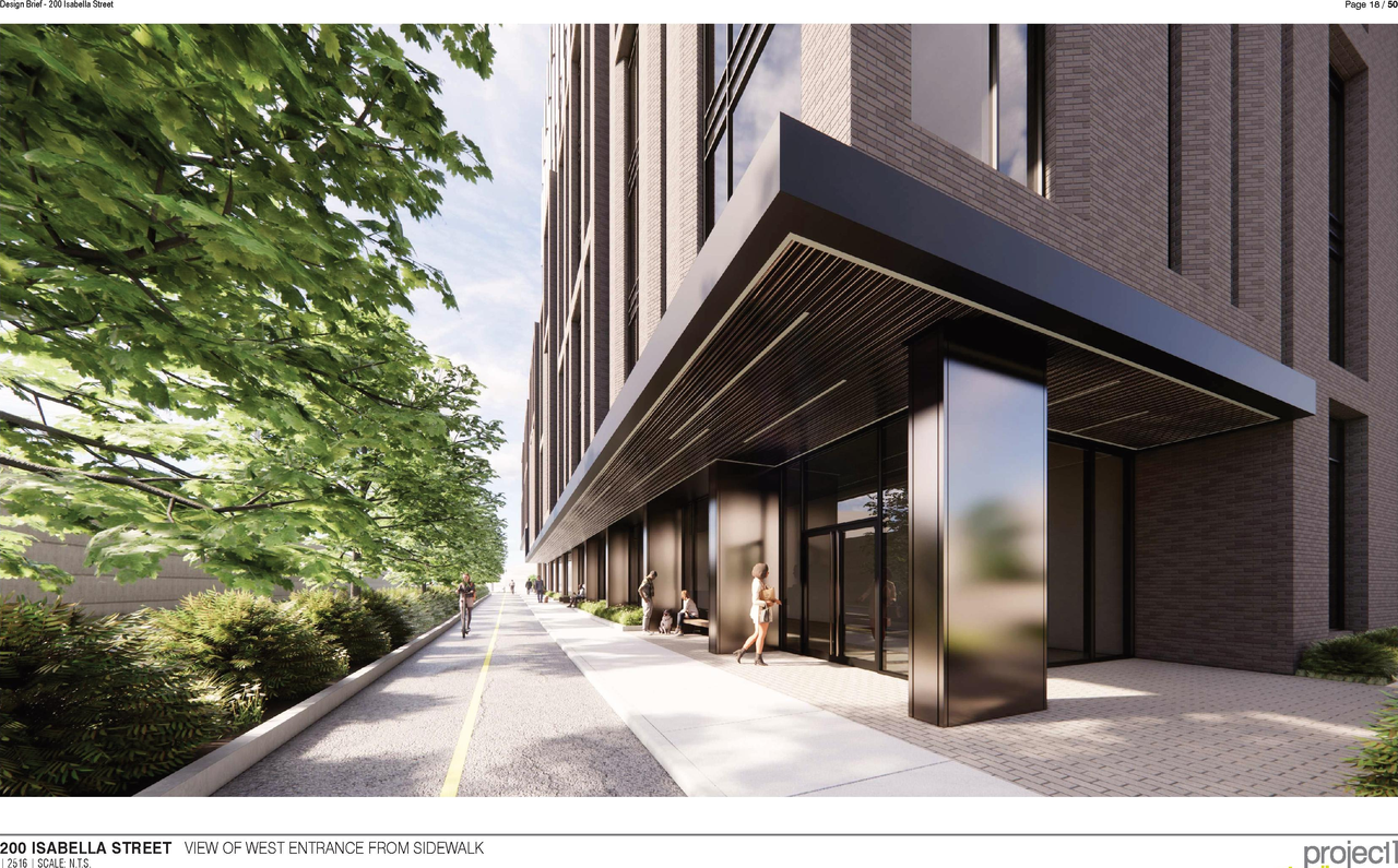 Rendering of building from page 18 of the file '2026-02-05 - Urban Design Brief - D07-12-26-0009'