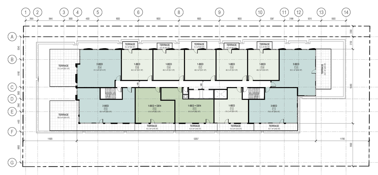 Floor plan for project from page 31 of the file '2026-02-05 - Urban Design Brief - D07-12-26-0009'