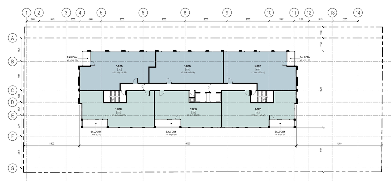 Floor plan for project from page 36 of the file '2026-02-05 - Urban Design Brief - D07-12-26-0009'