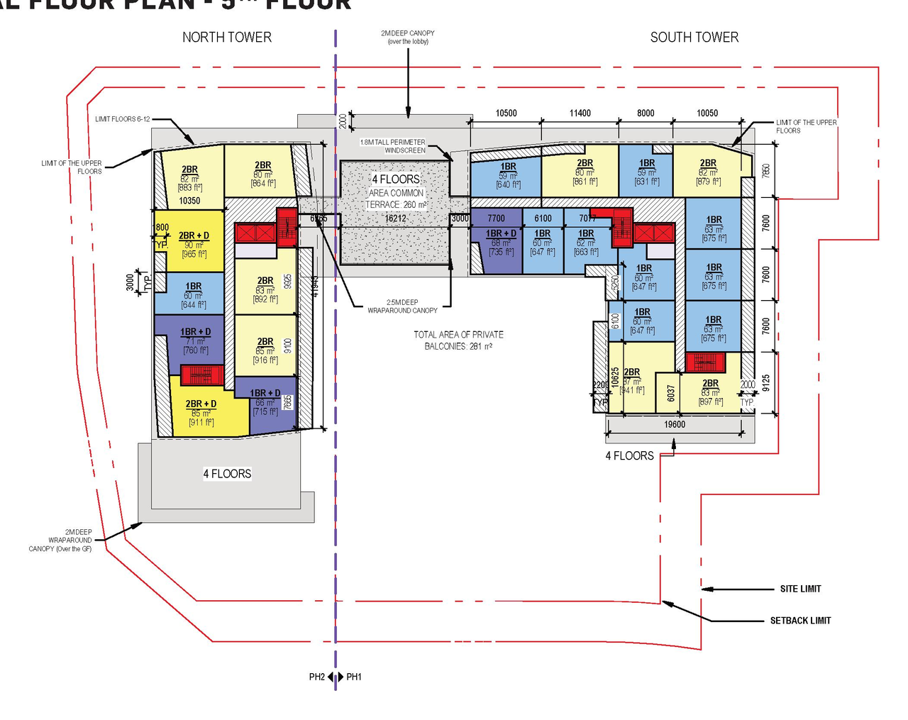 Floor plan for project from page 10 of the file '2026-06-17 - UDRP Plans & Stats - D07-12-26-0012'