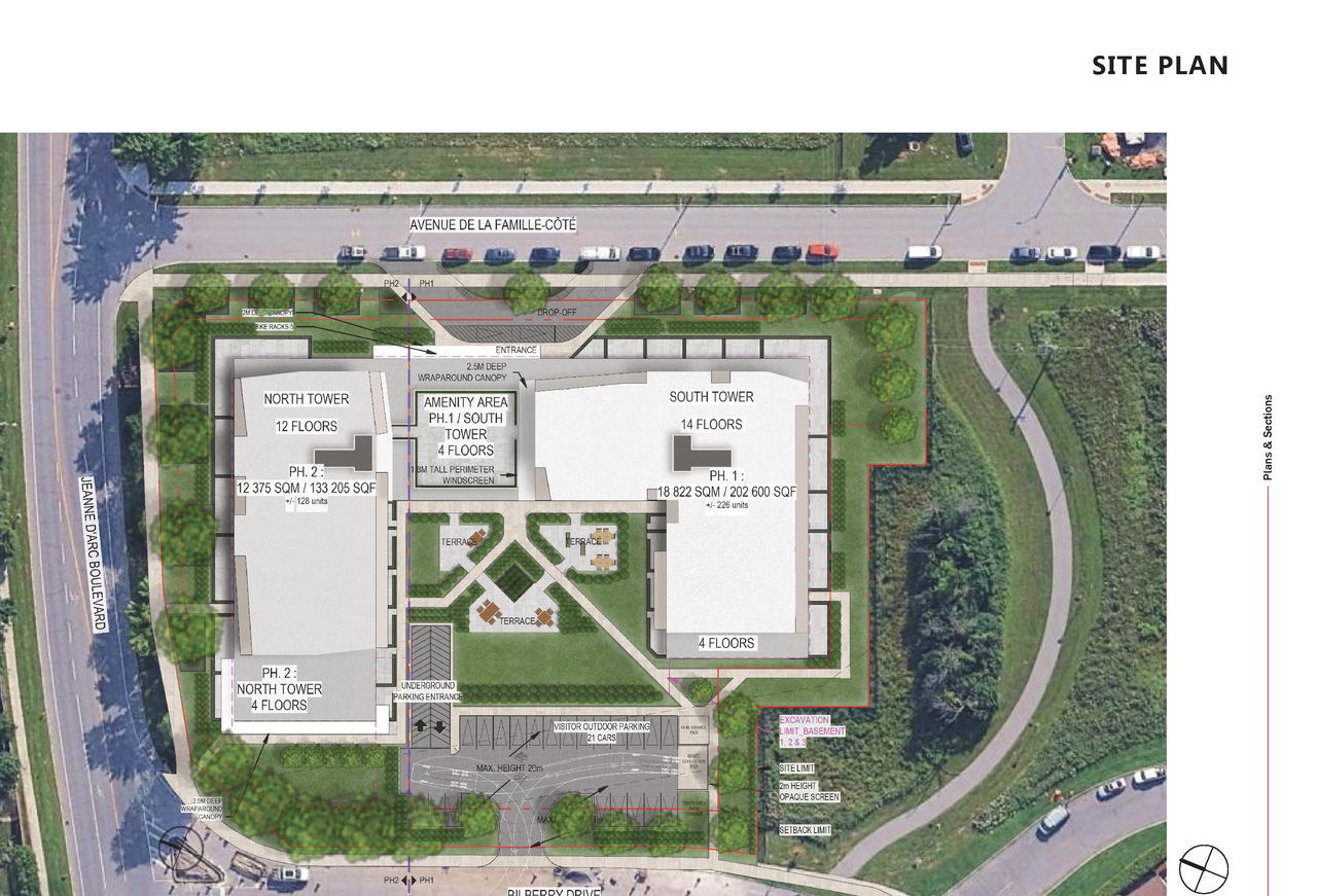 Construction site plan for project from page 4 of the file '2026-06-17 - UDRP Plans & Stats - D07-12-26-0012'