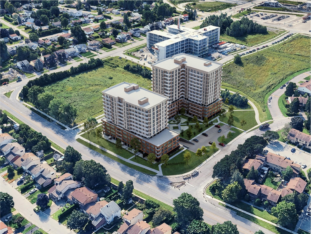 Rendering of building from page 19 of the file '2026-02-09 - Design Brief - D07-12-26-0012'