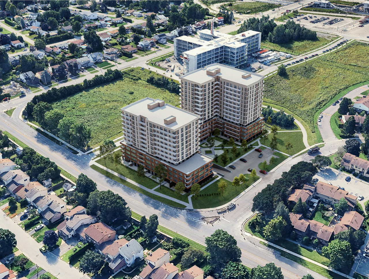 Rendering of building from page 19 of the file '2026-02-09 - Design Brief - D07-12-26-0012'