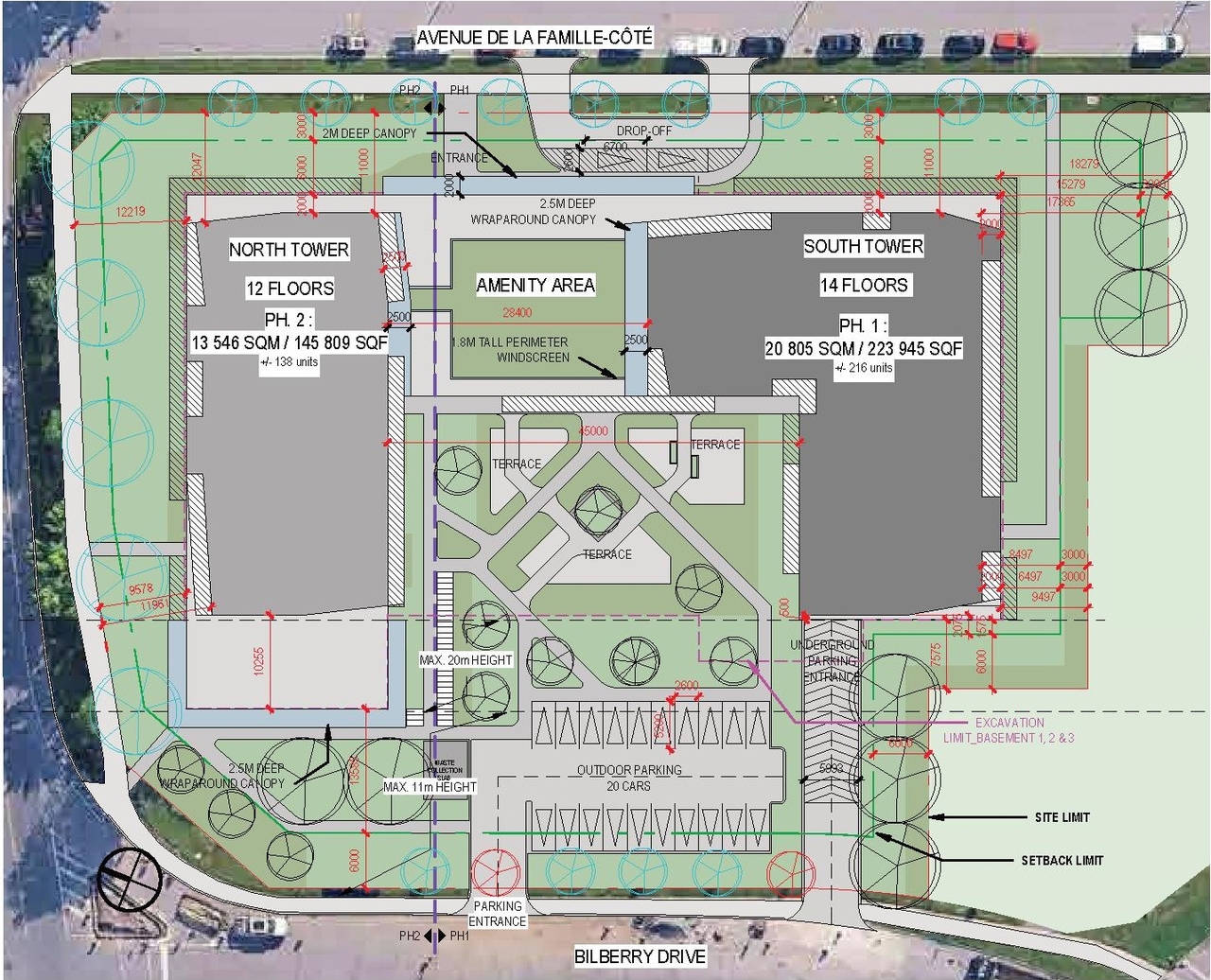 Construction site plan for project from page 20 of the file '2026-02-09 - Design Brief - D07-12-26-0012'