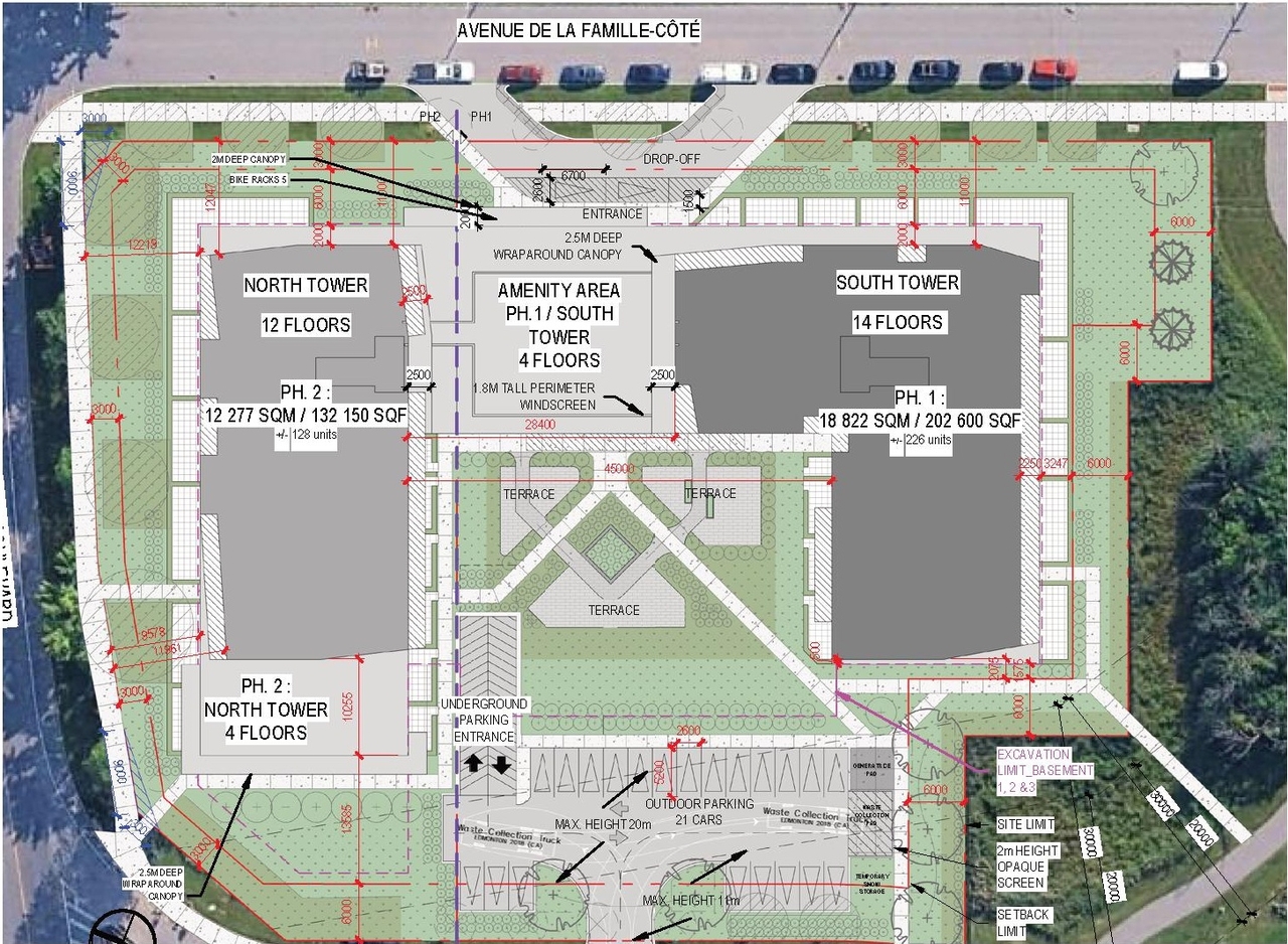 Construction site plan for project from page 20 of the file '2026-02-09 - Design Brief - D07-12-26-0012'