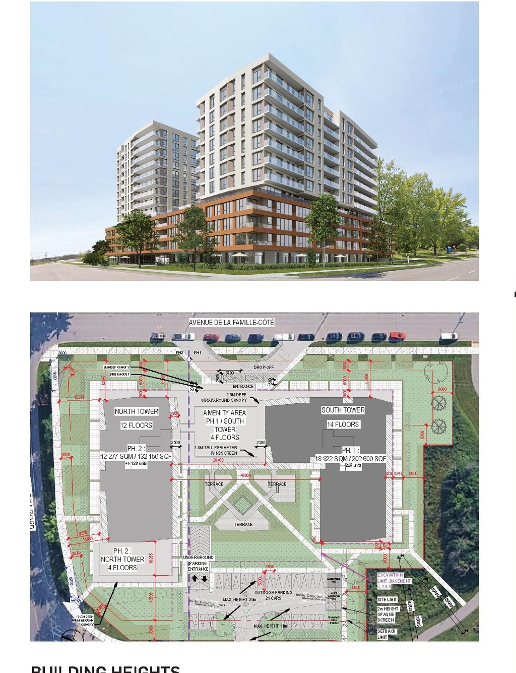 Construction site plan for project from page 20 of the file '2026-02-09 - Design Brief - D07-12-26-0012'