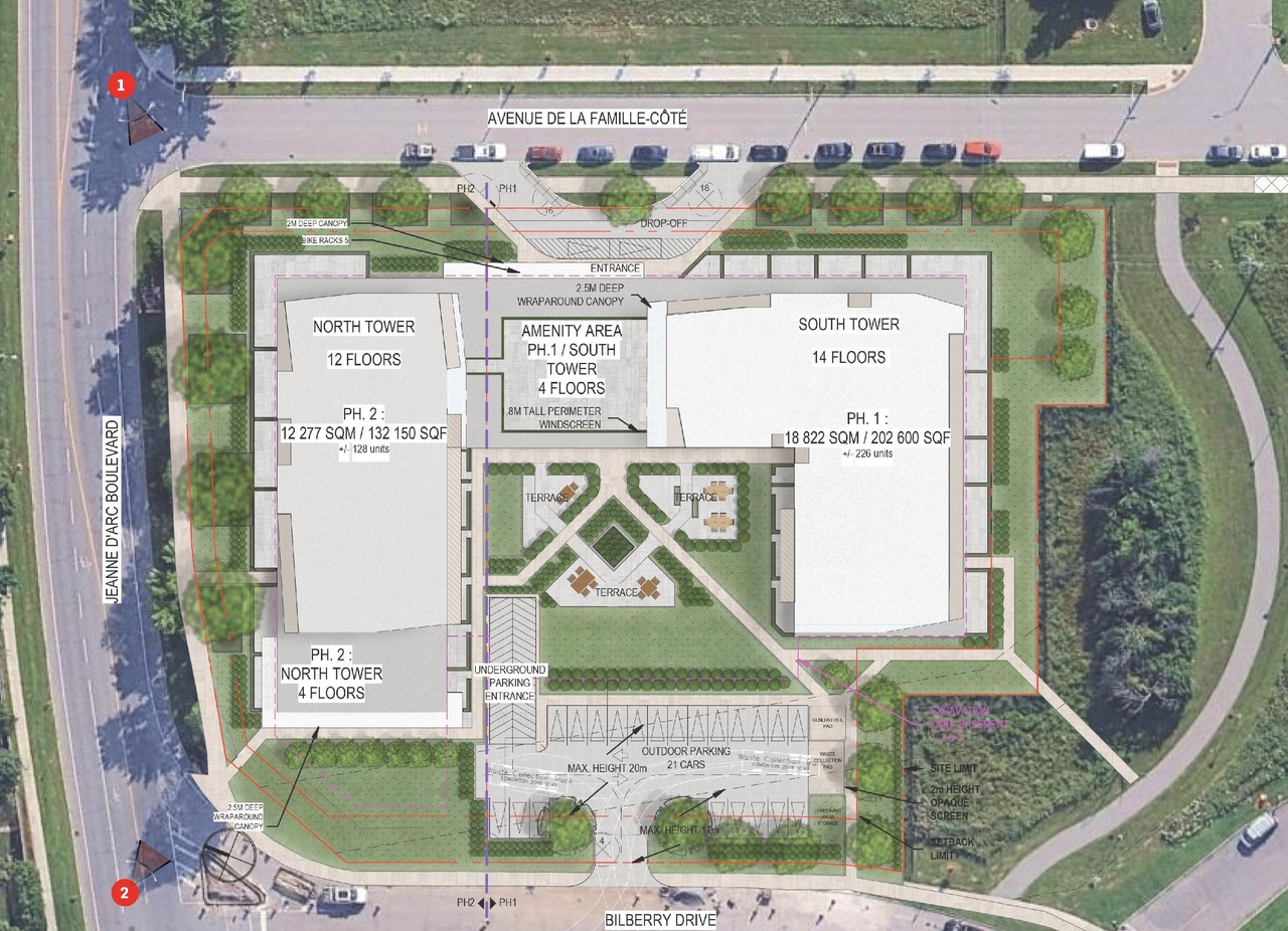 Construction site plan for project from page 21 of the file '2026-02-09 - Design Brief - D07-12-26-0012'
