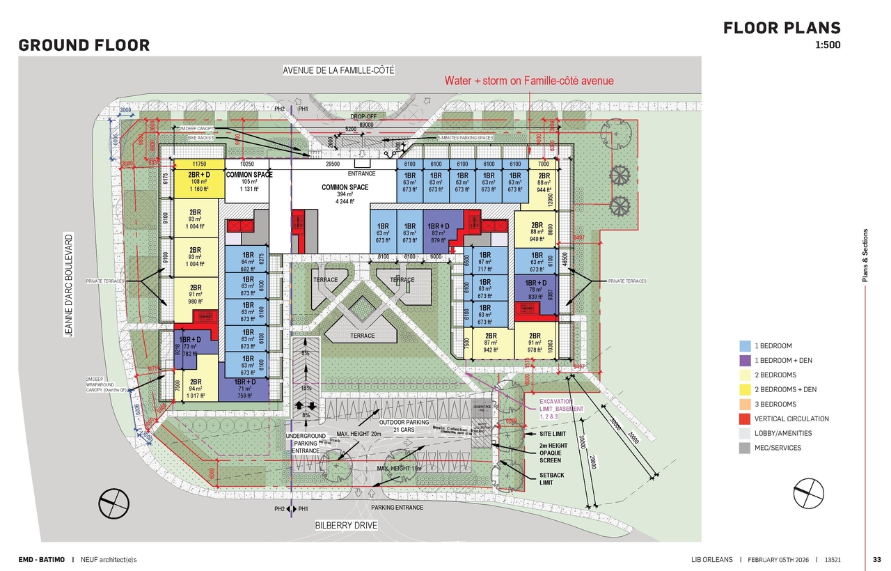 Construction site plan for project from page 33 of the file '2026-02-09 - Design Brief - D07-12-26-0012'