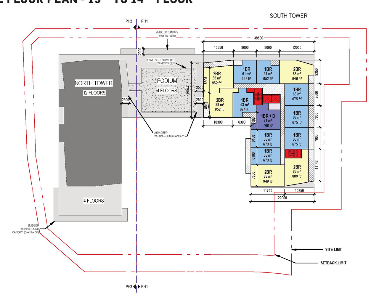 Floor plan for project from page 38 of the file '2026-02-09 - Design Brief - D07-12-26-0012'