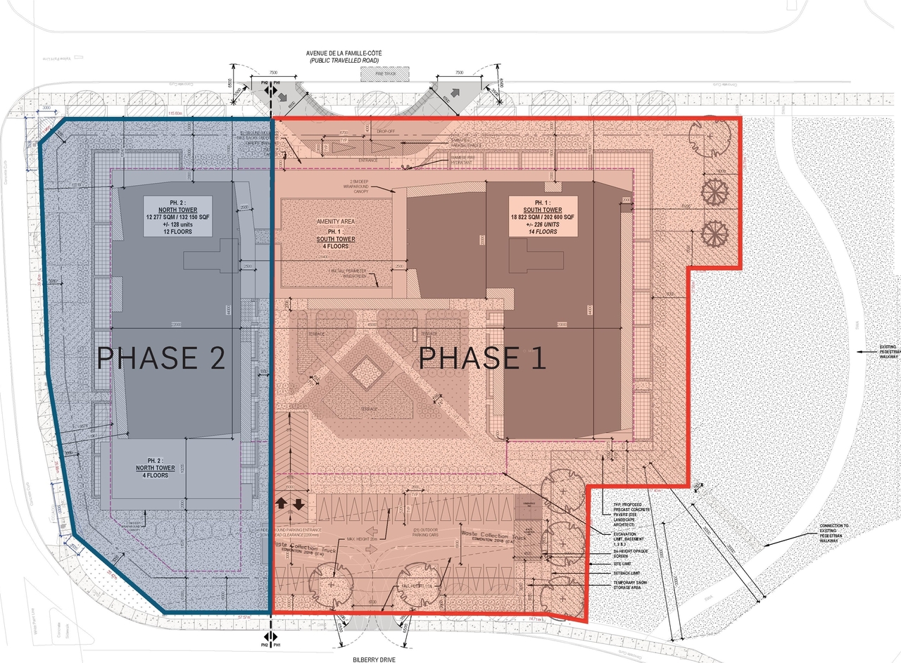 Construction site plan for project from page 86 of the file '2026-02-09 - Design Brief - D07-12-26-0012'