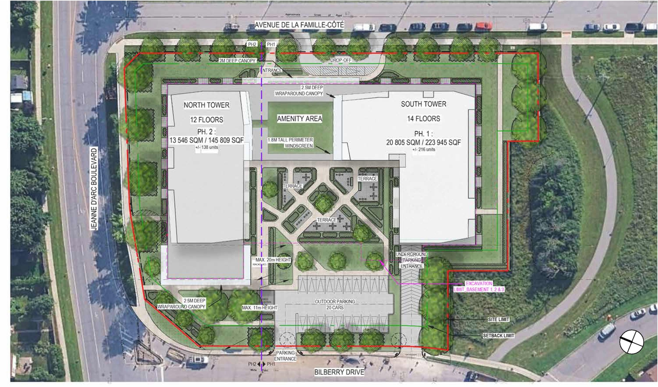 Construction site plan for project from page 30 of the file '2026-02-09 - UDRP Submission and Responses to UDRP Feedback - D07-12-26-0012'
