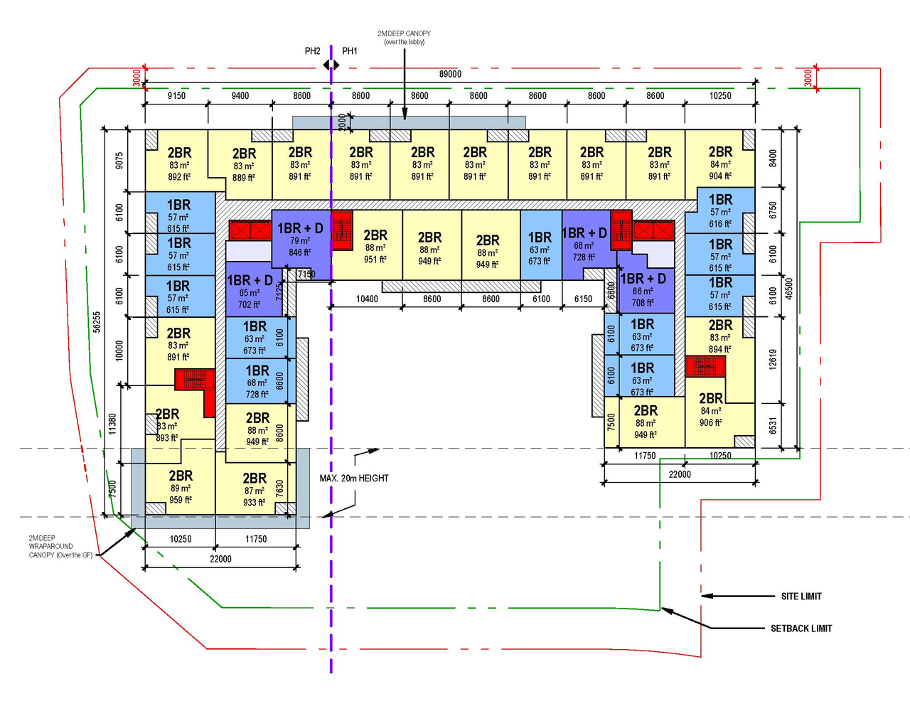 Floor plan for project from page 34 of the file '2026-02-09 - UDRP Submission and Responses to UDRP Feedback - D07-12-26-0012'
