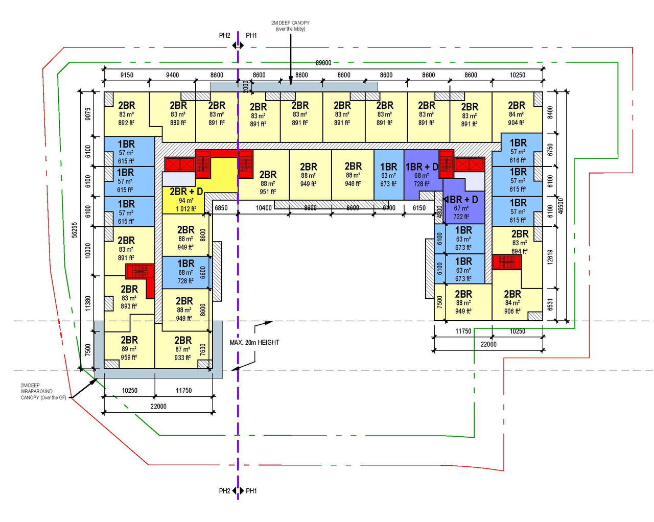 Floor plan for project from page 35 of the file '2026-02-09 - UDRP Submission and Responses to UDRP Feedback - D07-12-26-0012'