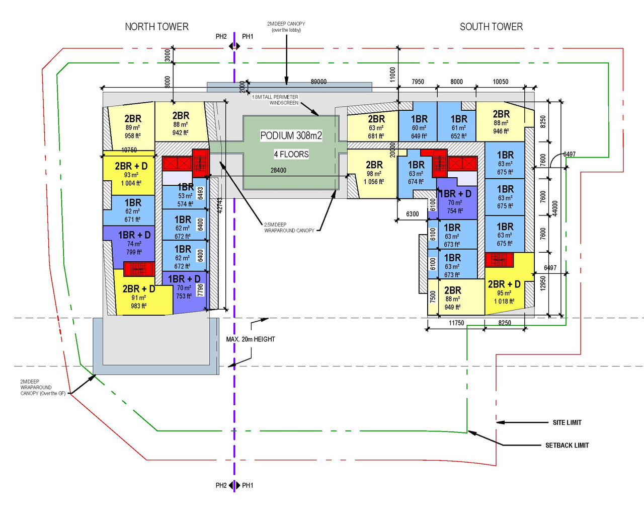 Floor plan for project from page 36 of the file '2026-02-09 - UDRP Submission and Responses to UDRP Feedback - D07-12-26-0012'