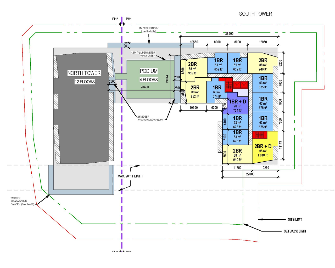 Floor plan for project from page 37 of the file '2026-02-09 - UDRP Submission and Responses to UDRP Feedback - D07-12-26-0012'