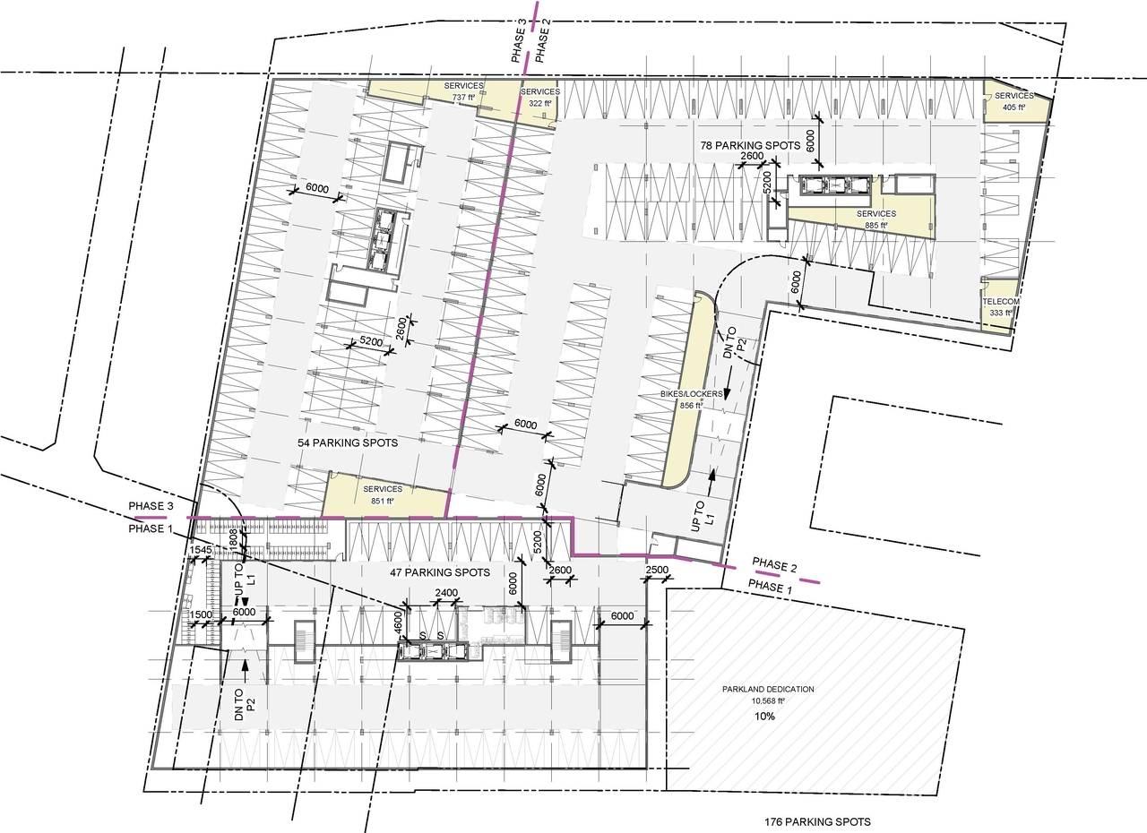 Construction site plan for project from page 22 of the file '2026-02-10 - Urban Design Brief - D07-12-26-0013 & D02-02-26-0011'