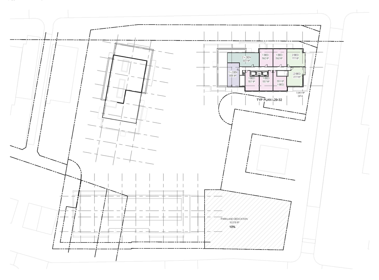 Floor plan for project from page 29 of the file '2026-02-10 - Urban Design Brief - D07-12-26-0013 & D02-02-26-0011'