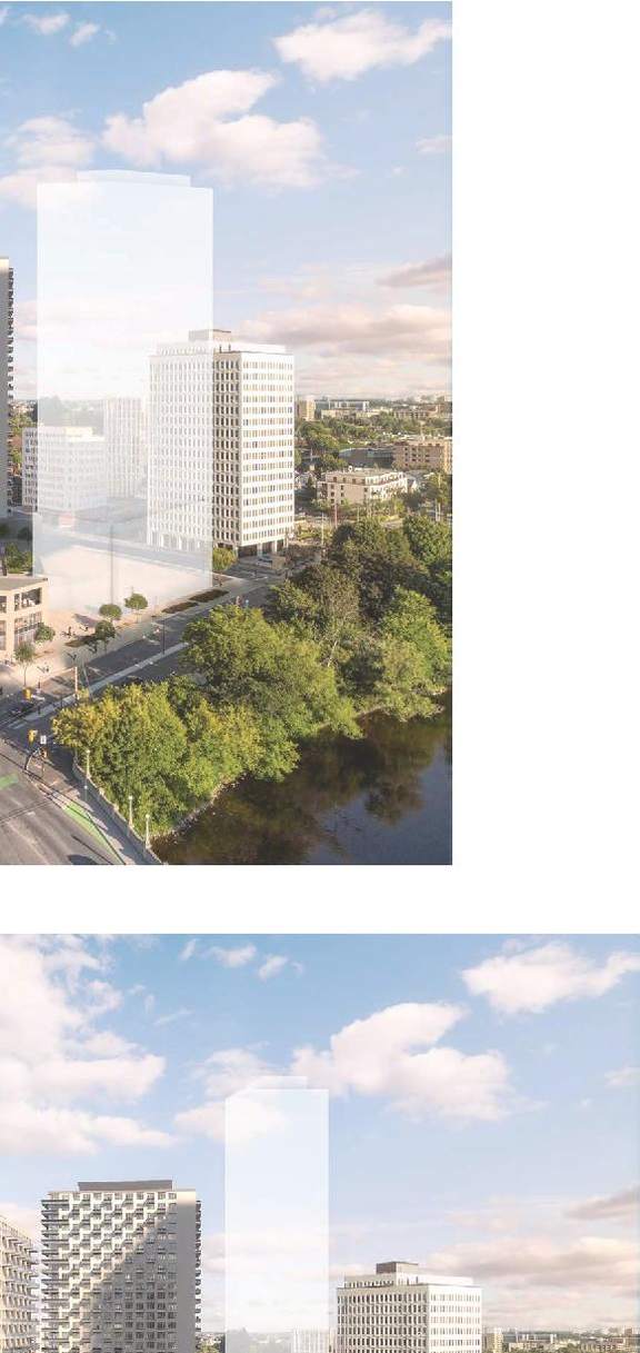 Rendering of building from page 15 of the file '2026-02-19 - Urban Design Brief - D07-12-26-0015'