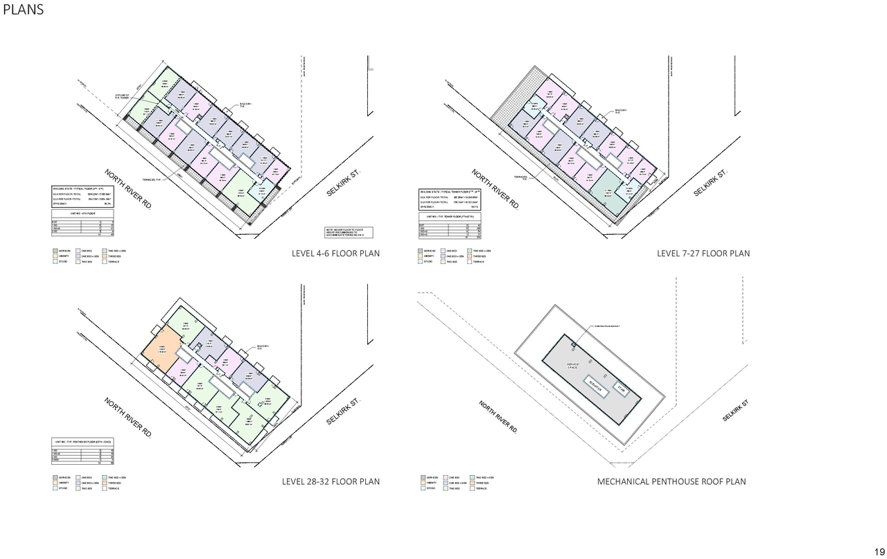 Floor plan for project from page 19 of the file '2026-02-19 - Urban Design Brief - D07-12-26-0015'