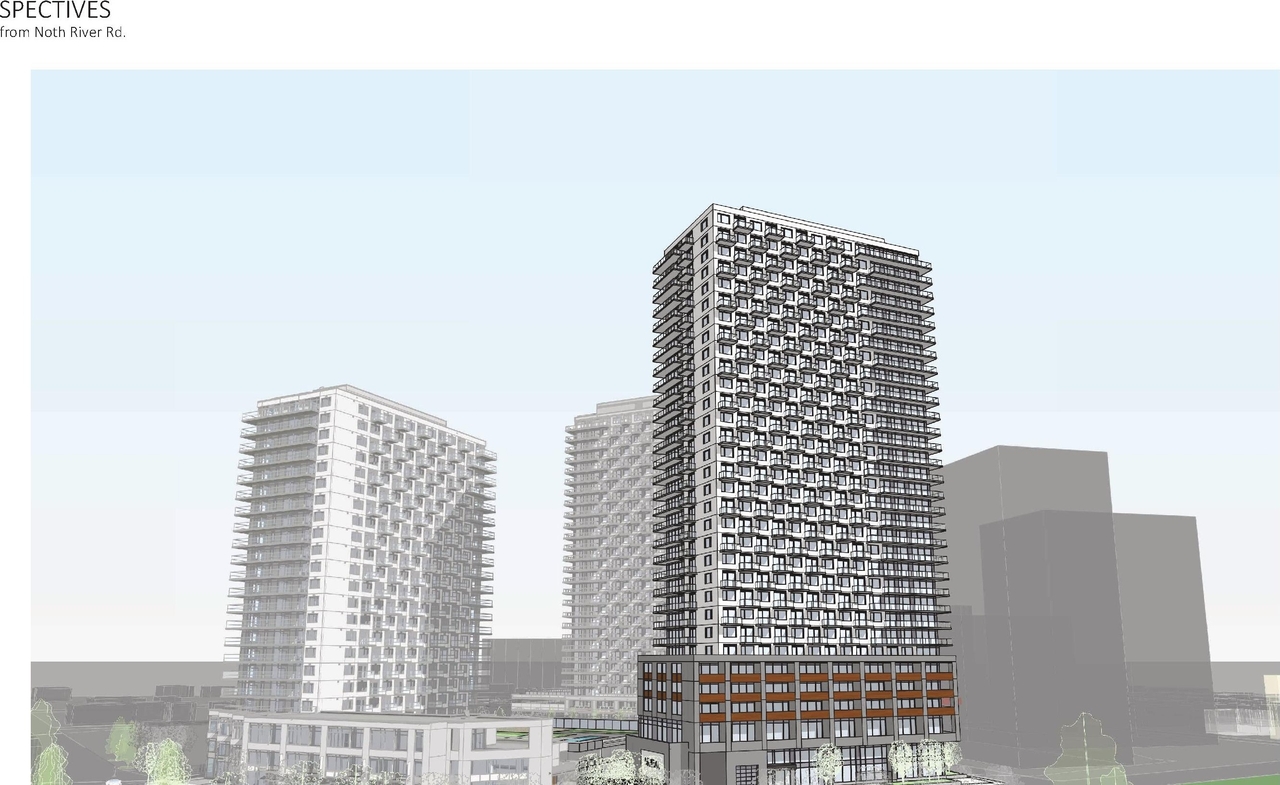 Rendering of building from page 33 of the file '2026-02-19 - Urban Design Brief - D07-12-26-0015'